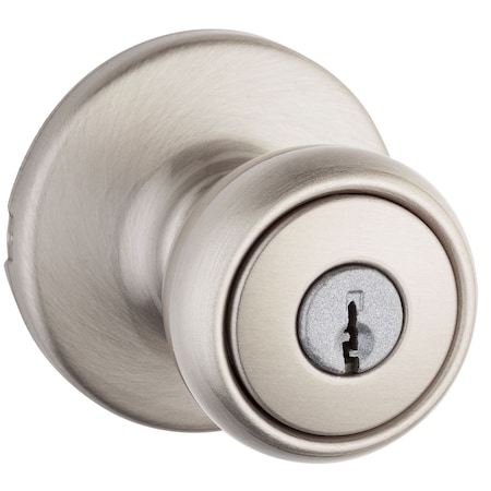 Kwikset Kwikset Tylo Satin Nickel Entry Door Knob 1-3/4 in. 94002-820